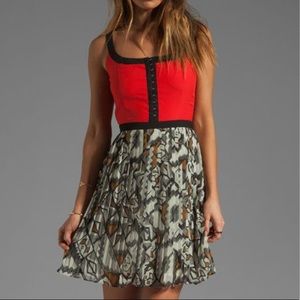 BB Dakota Revolve Corset Tribal Geo Skirt Dress